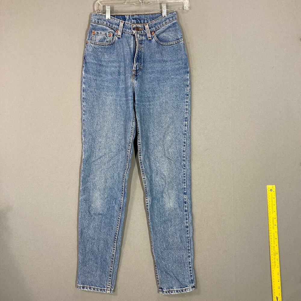 Vintage 90’s Levi’s 512 Slim Fit Tapered Leg High Waist Rigid Denim Jeans 5 25"